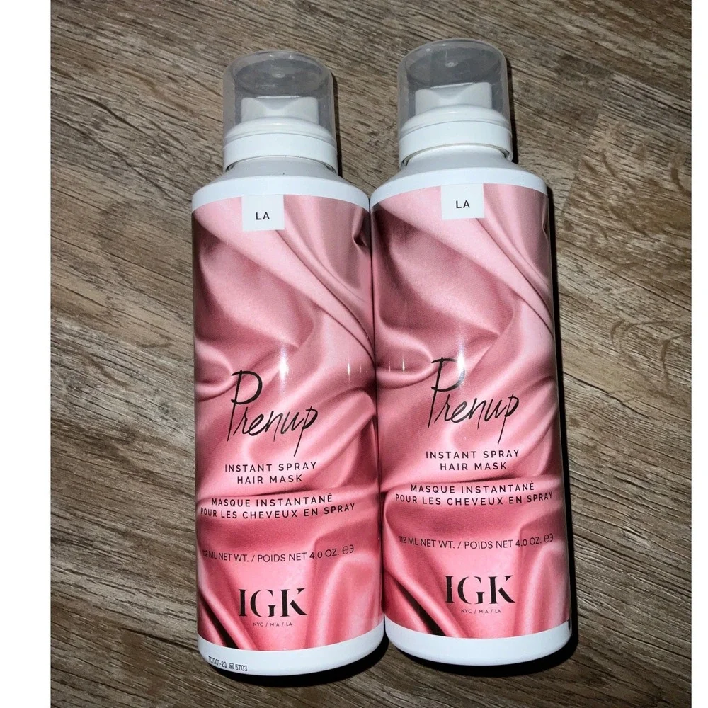 IGK Prenup Instant Spray Hair Mask 2 Pack Shine Hydrating Treatment hair care